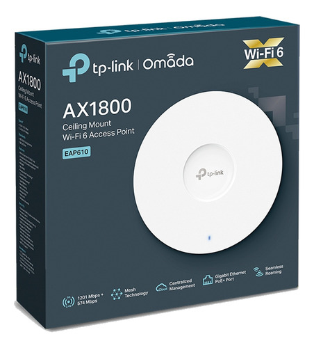 Sistema Wifi Tp-link Omada Eap610 Ax1800 Wifi 6 Techo Pared