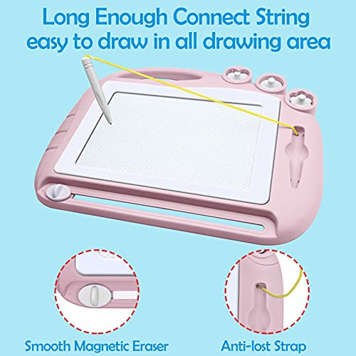 Tablero De Dibujo Magnetico Portatil Con Pluma Color Rosa