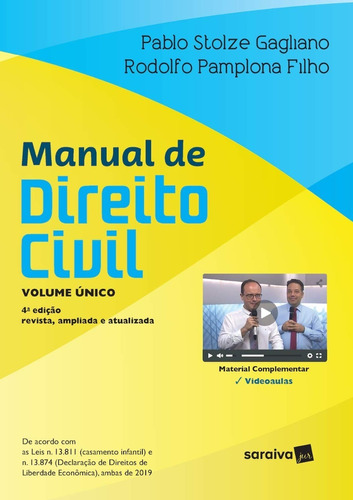 Manual De Direito Civil - Volume Único - 4 ª Edição - 2020