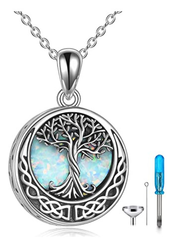 Árbol De La Vida Urna Collares Para Cenizas S925 Plata Ester