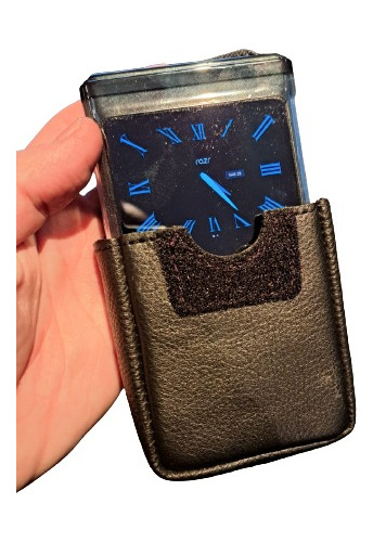 Funda Estuche Cuero Para Motorola Razr 60 Cinturón Pasacinto Negro Para Guardar El Celular Con Protección Puesta Dentro De La Funda De Cuero (silicona, Tpu, Goma)