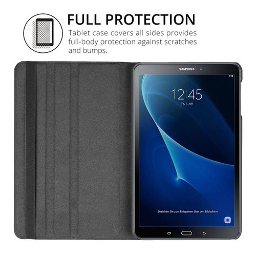 Imagen 4 de 9 de Funda Para Tablet Samsung T290 8 Negra Protege Completa 360