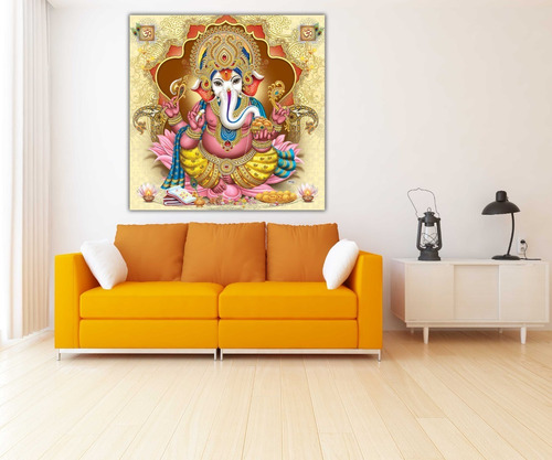 Cuadro Moderno Canvas Lord Ganesha  100x100cm