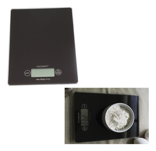 Balança Digital Inox 5kg Cozinha Nutrição E Dieta Hauskraft Capacidade máxima 5 kg Cor Preto