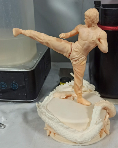 Estatuilla Bruce Lee Impresión 3d Sin Pintar