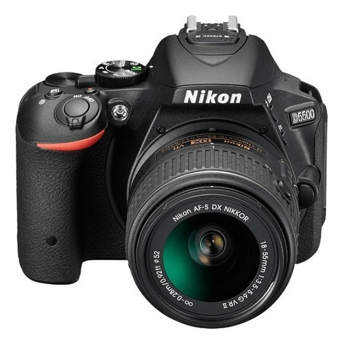 Cámara Nikon® D5500 Dsrl Lente 18-55 Mm Pantalla Touch Color Negro