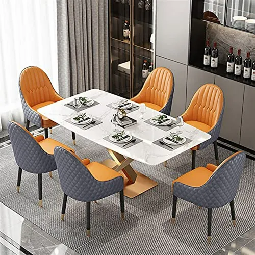 Juego De 6 Sillas De Comedor Con Patas De Madera, Diseño Mod