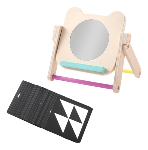 Espejo De Tiempo Para Bebés, Juguetes Montessori, Tarjetas