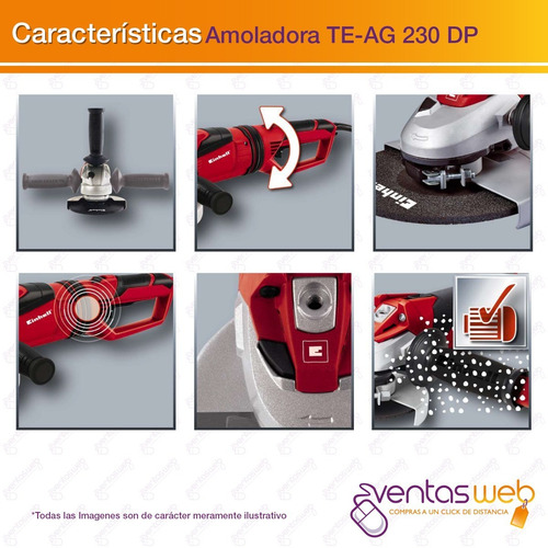 Amoladora Profesional 9 Pulgadas 230 Mm Einhell Blindada