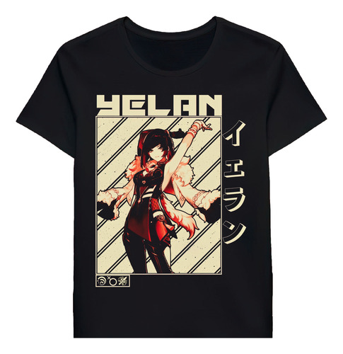 Remera Genshin Impact Yelan Vintage Animated Design110213222