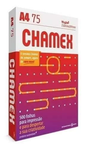 Chamex A4 Para Laser 2 Pacotes Com 500 Folhas = 1000 Folhas