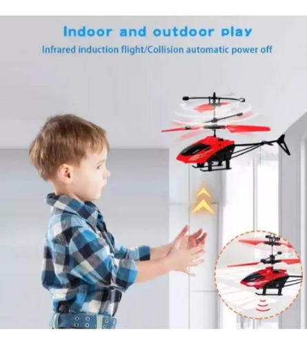 Qu Helicóptero Control Remoto Recargable Niño Juguete Con