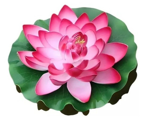 Flor Loto Flotante Con Luz Led X 1 Unidad