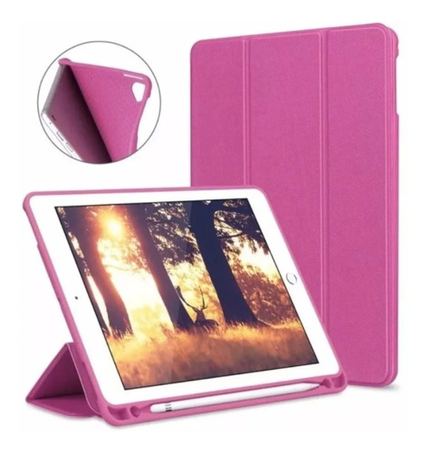 Capa Smartcase Apple New iPad 10.2 C/ Suporte P Pencil Rosa