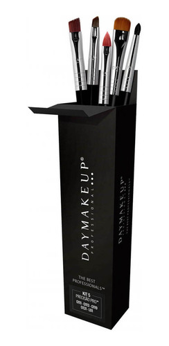 Imagem 2 de 8 de Kit 5 Pincéis Daymakeup De Precisão O111 O113 O119 O131 L01