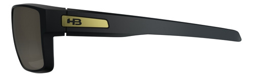 Óculos De Sol Hb Big Vert 90109 Black Gold Brown 10100550460004 Lente Marrom Dourado