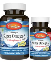 Comprar Super Omega 3 Noruego 1200 Mg Carlson 100+30 Softgel