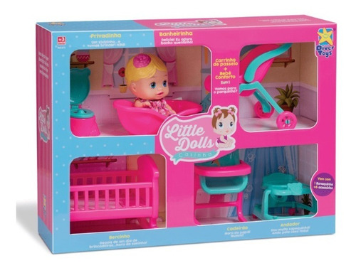 Imagen 6 de 7 de Casa De Muñeca Con Accesorios Little Dolls 4 En 1 Maternelle