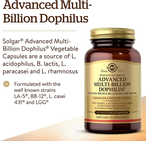 Advanced Multi-billion Dophilus 5 Billon 60 Capsulas Solgar