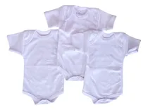 Comprar Pañaleros Set 3 Pzs Para Bebe Manga Corta Blanco Liso Ropa
