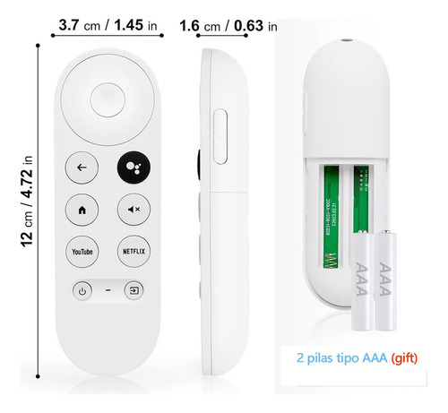Control remoto para Google TV Chromecast HD 4K Streaming Stick,Voz,G9N9N, GA01409-US GA01919-US, GA01920-US, GA01923-US, GA02463-US, GA02464-US, GA03131-US