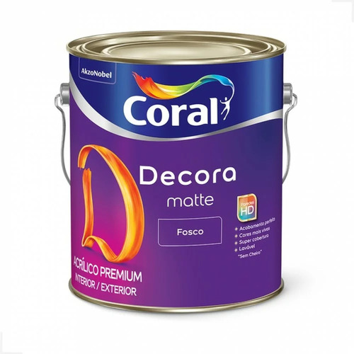 Decora Acrílico Premium Matte Fosco Base T 3,2l Coral