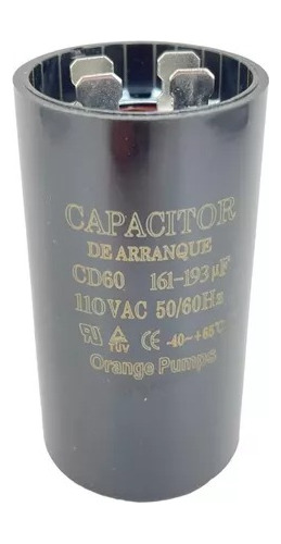 Capacitor Arranque 161-193uf Mfd 110v Motor Eléctrico.