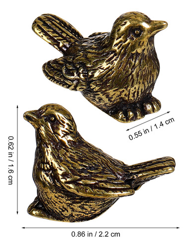 Retro Brass Statue Home Desktop Decoration Small Brass Bird