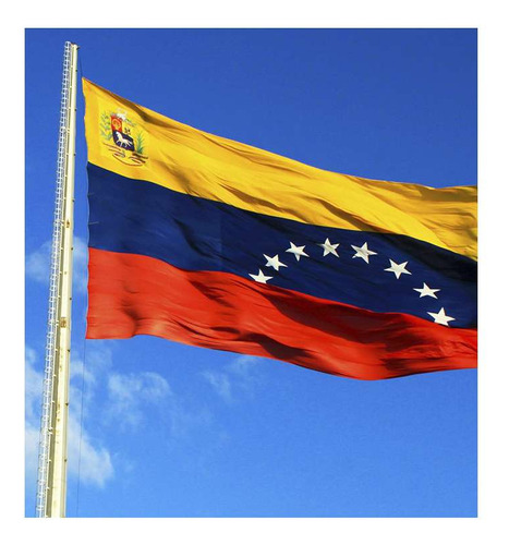 Vinilo 100x100cm Bandera De Venezuela Pais Latinoamerica M2