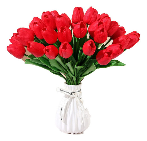 30 Flores Artificiales Tulipanes Decorativas Hogar Fiestas