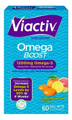 Suplemento Viactiv Omega Boost, 1200 Mg De Omega-3, 60 Gomit