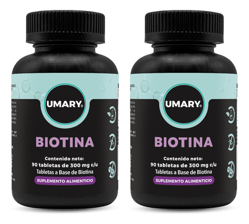 Umary Biotina 180 Tabletas De 300mg Duo (rinde Para 90 Días)