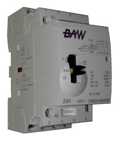 Imagen 1 de 6 de Contactor Modular Automático 25a 4p 220v 2 Módulos Baw