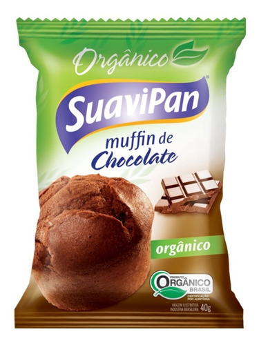 Muffin Orgânico De Chocolate Suavipan 40g