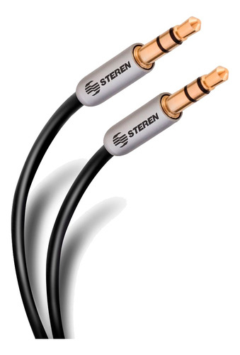 Cable De Audio Auxiliar Steren 3.5 Mm Plug-plug De 1.8mts