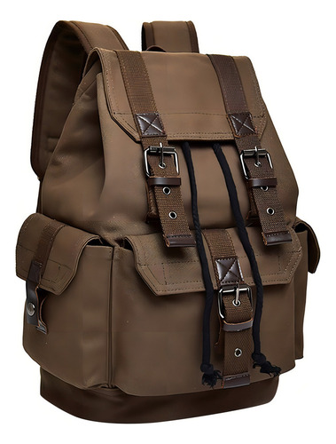 Mochila De Viaje De Café Color Negro