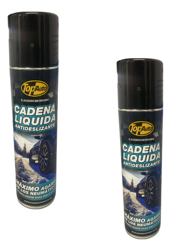 Cadena Líquida Nieve Antideslizante Grande 390ml Auto X2unid