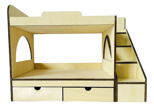 Modelo De Cama Tipo Loft 1:12 Con Escalera, Colecciones De