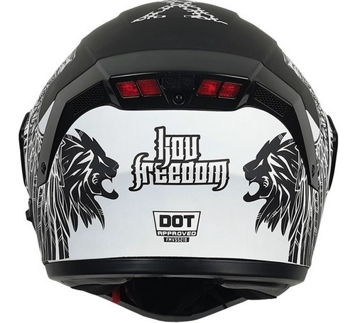 Casco Kov Estelar Freedoom Abatible Para Moto Con Luz Stop