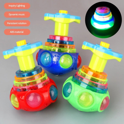 Fweaad Juego Giratorio Top Spinning Led Light Music Para