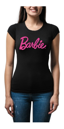 Playera Logo Barbie Pink Mujer
