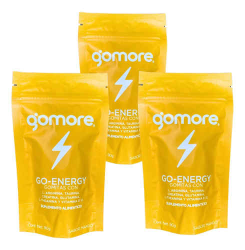 Gomore Go-energy Creatina, Glutamina, Arginina 3 Bolsas 90g