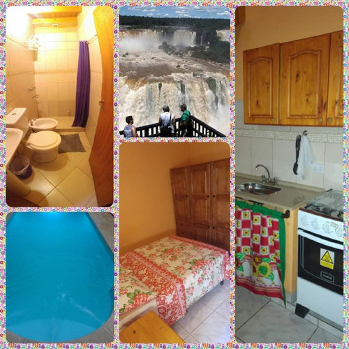 Imagen 1 de 16 de Apart Con Pileta Y Quincho En Iguazú (5 Personas)