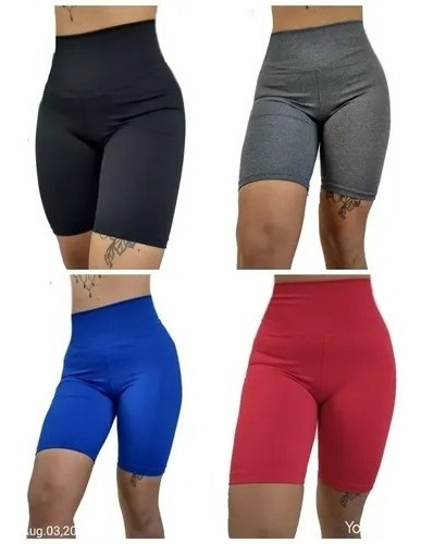 Imagen 2 de 3 de Calza Biker Lycra Sport Fitness O Uso Casual Varios Colores