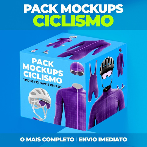 Pack Mockups Premium Camisas Roupas Kit - Ciclismo