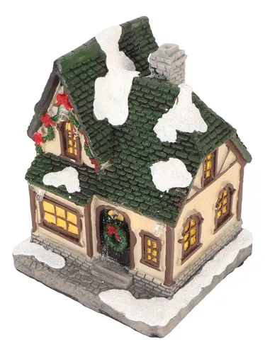 Christmas Village House Vintage Exquisito Paisajismo Led