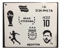 Comprar Stencil Plantilla Mundial Messi P\u002F Aerografo. Reutilizable