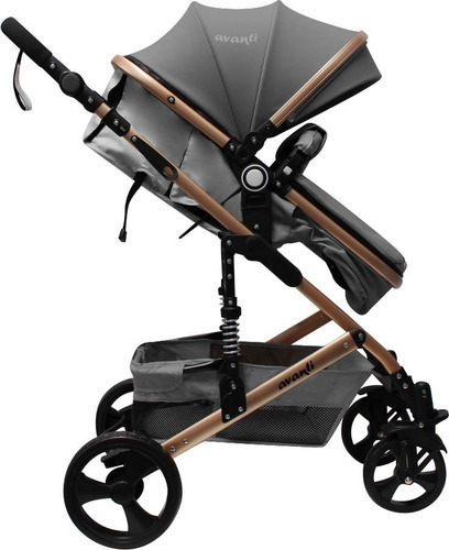 Cochecito de paseo Avanti Smile 3-1 negro con chasis color cobre