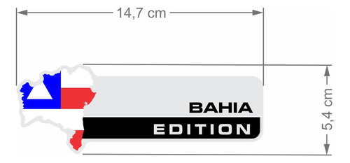 Adesivo Estado Bahia Edition Resinado Carro Moto Capacete