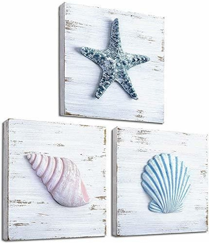 Cuadros Marinos Decorativos De Hogar Conchas Estrella De Mar